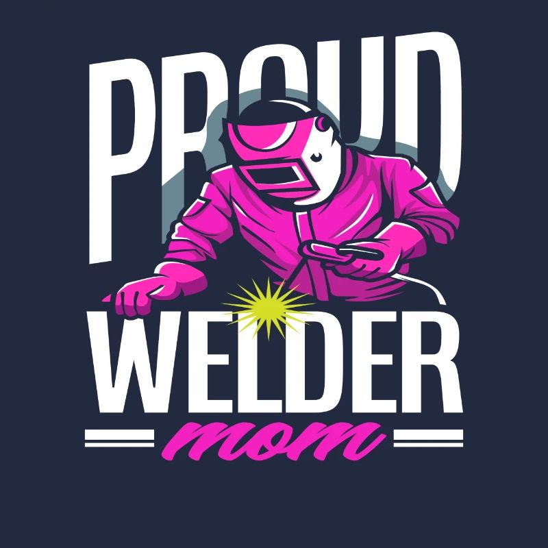 Fière maman soudeuse