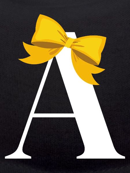 Yellow bow letter
