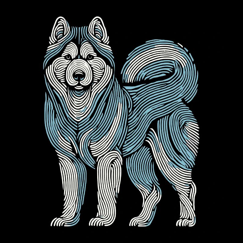Empreinte digitale du husky sibérien
