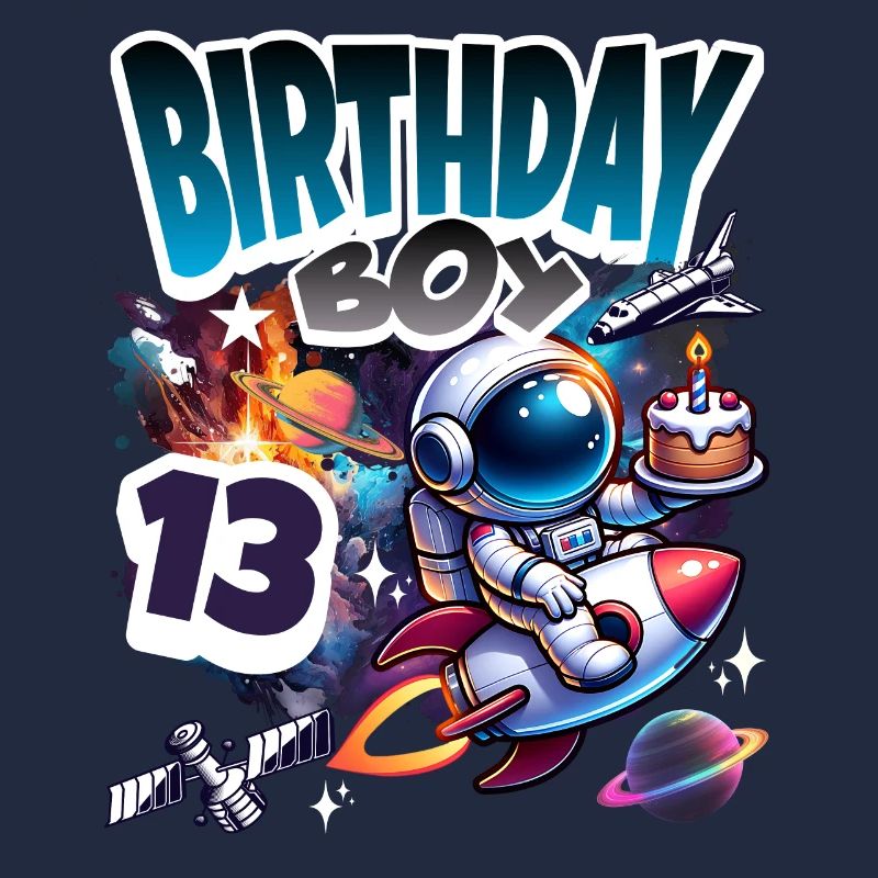 Astronaut 13. Geburtstag Weltall