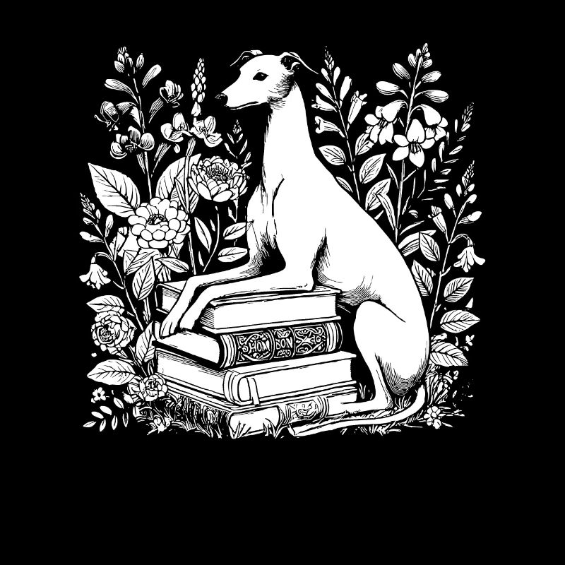 Greyhound Greyhound Flower Book Reader
