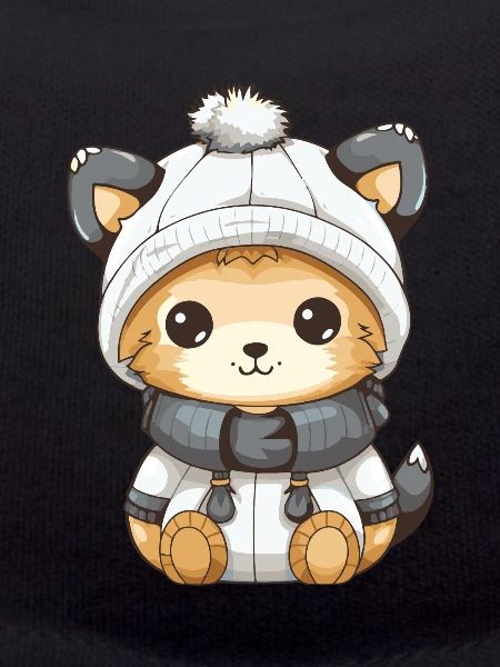 Fuchs Winter Comic Niedlich