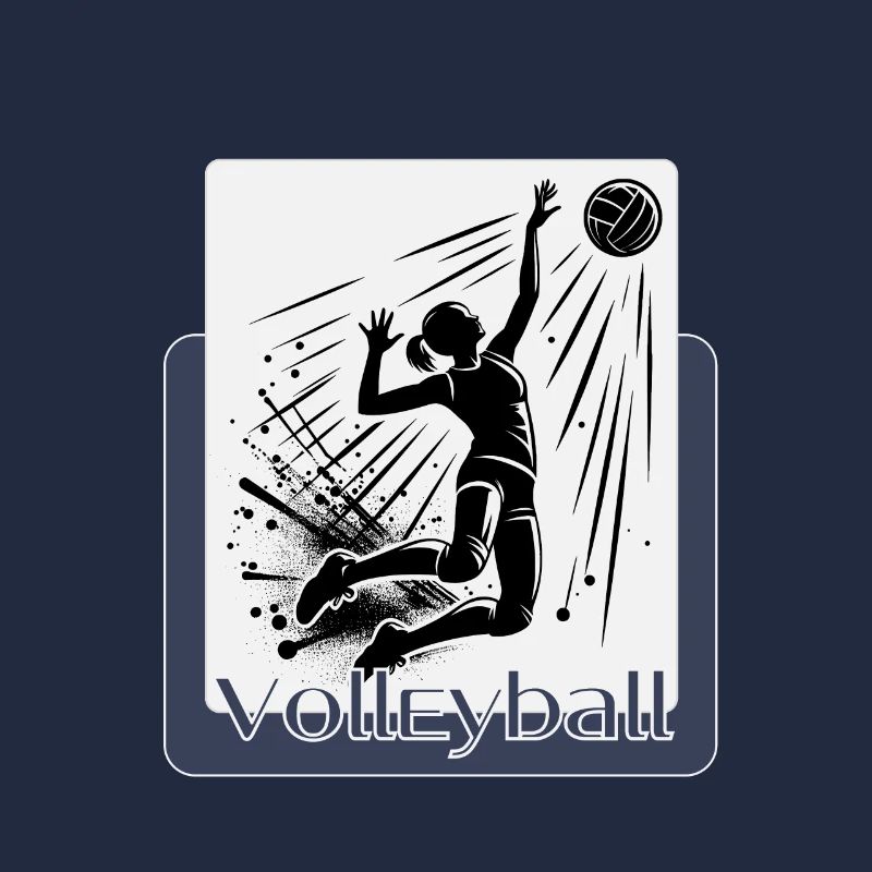 Dynamische Volleyball-Aktion