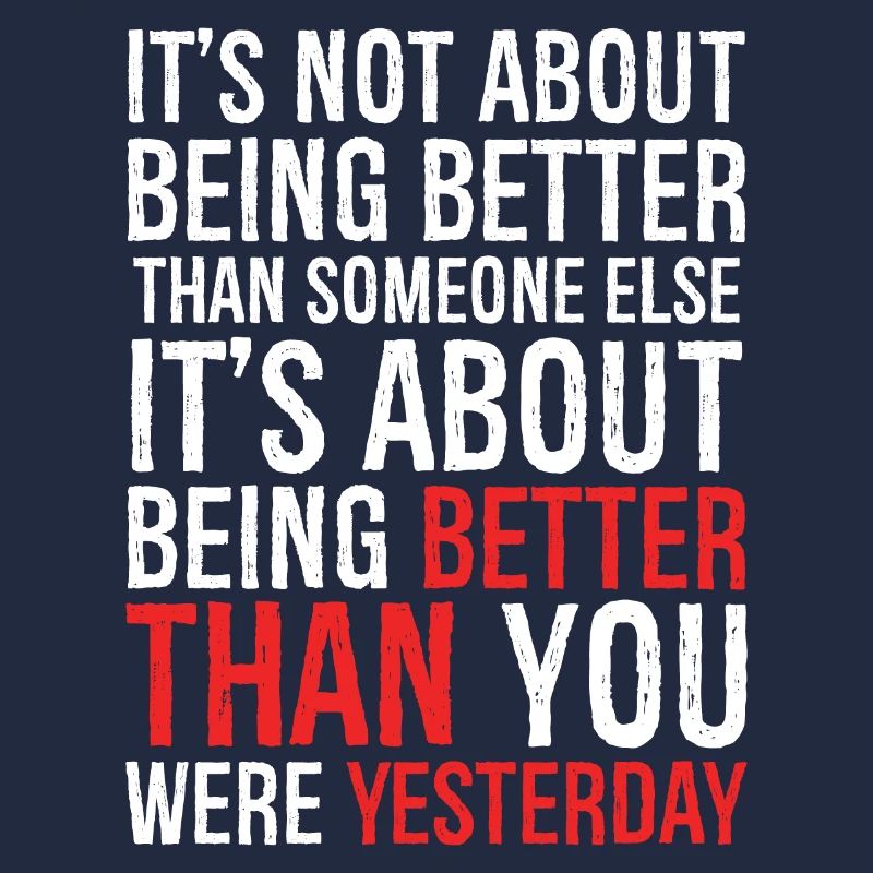 It's not about being better than someone else