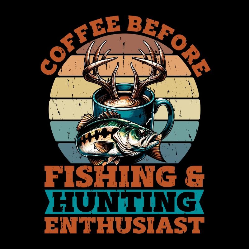 Amateur de pêche et de chasse Café Café de chasse