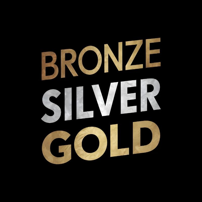 bronze silver gold