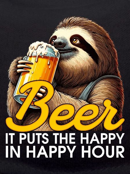 Happy Hour Bier Faultier Geschenk
