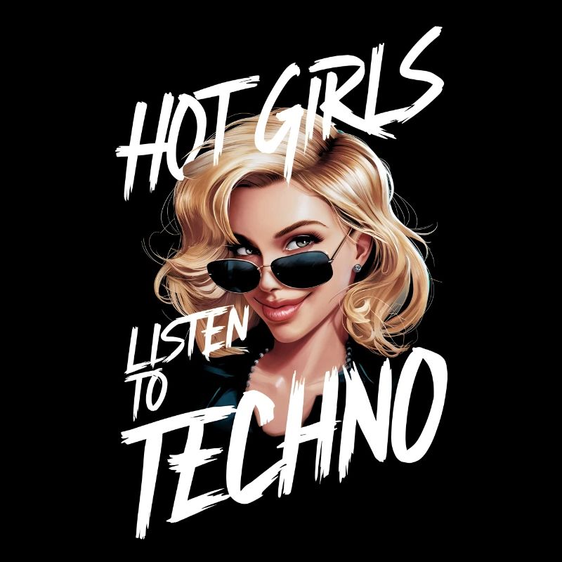 Les filles chaudes écoutent de la techno