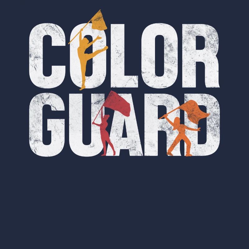 Garde de couleur mi-temps spectacle drapeau spinners drôle