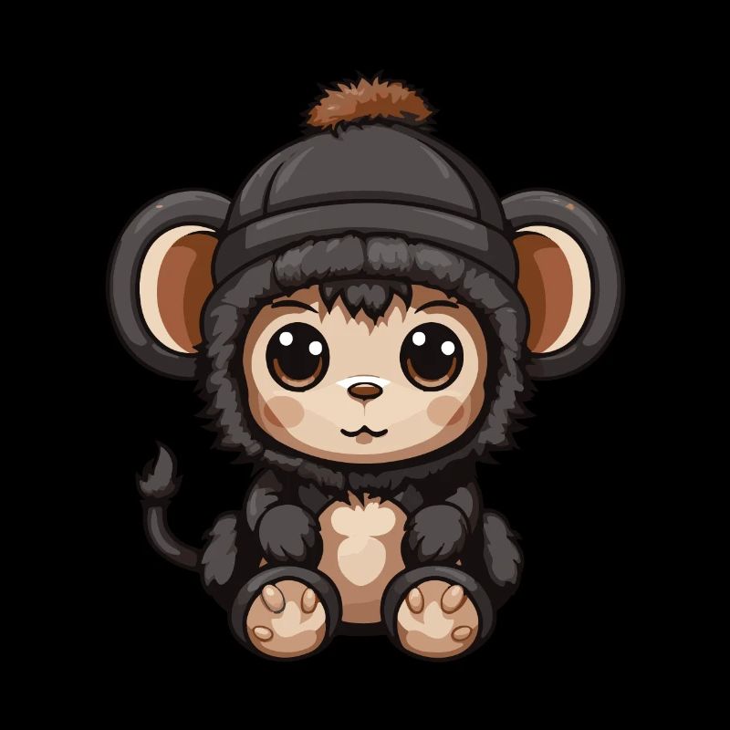 Affe Winter Tier Baby Comic