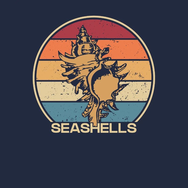 Retro Seashells Shell Shelling Bag Seashell