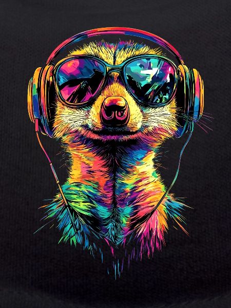 Erdmännchen Sonnenbrille Bunt Süßes Erdmännchen