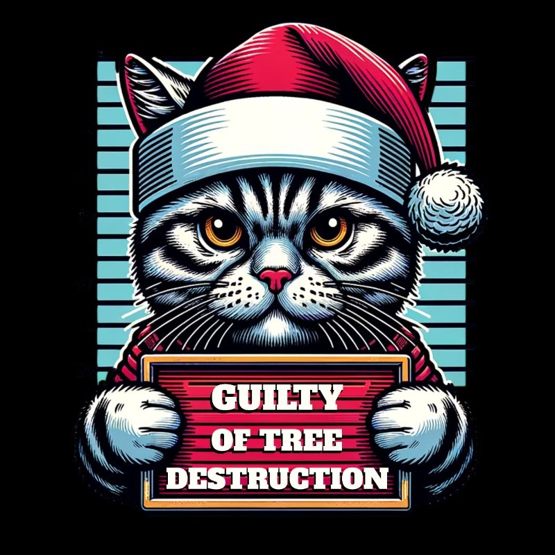 Père Noël Noël Drôle de chats Mugshot