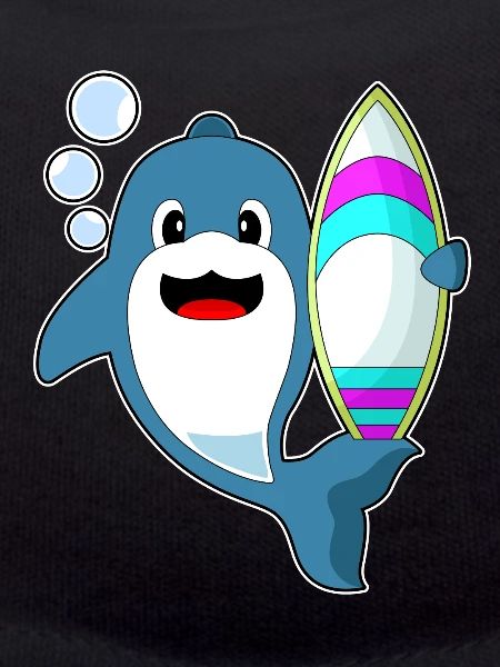 Dolphin Surfing Surfboard Summer