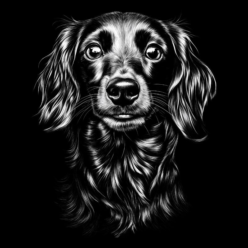 Teckel à poil long Portrait Chien Chien Teckel