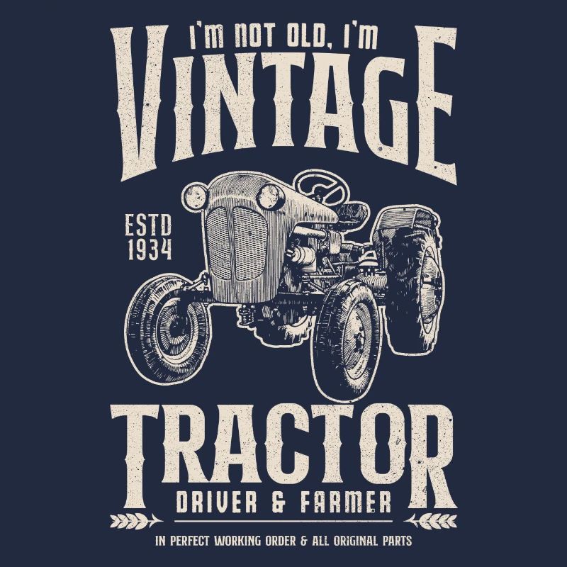 Oldtimer Traktor Bauer Geburtstag Jahrgang 1934
