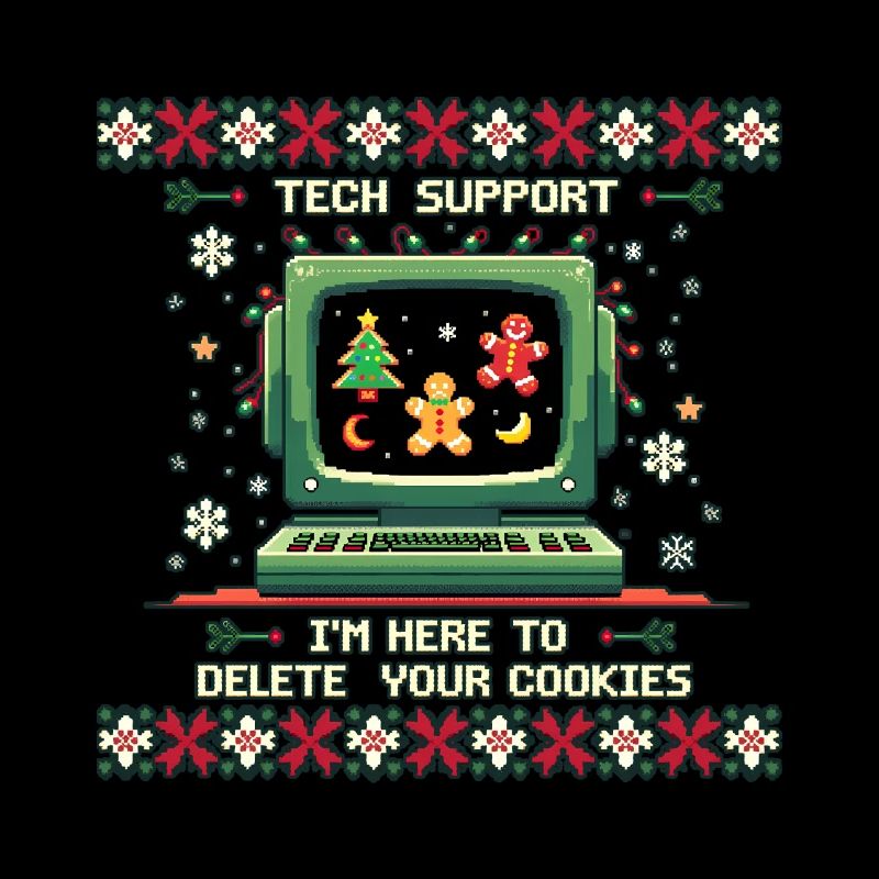 Tech Support – Funny Delete Cookies Shirt