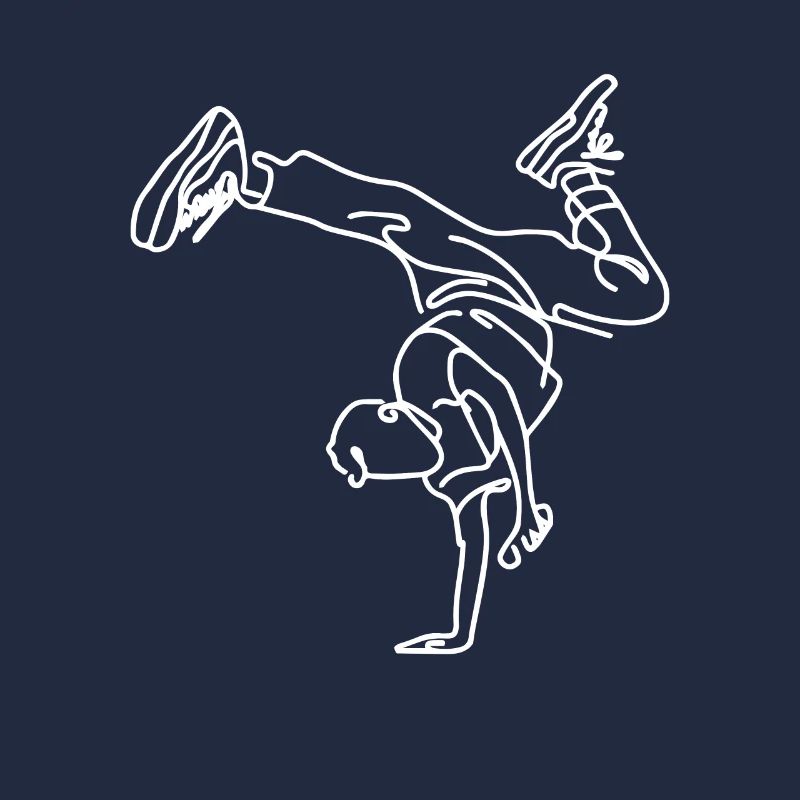 Breakdance Junge Zeichnung