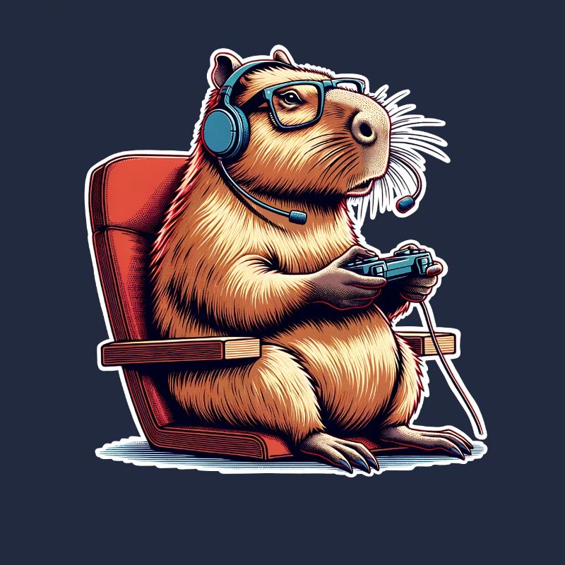 Capybara Gaming Nerd