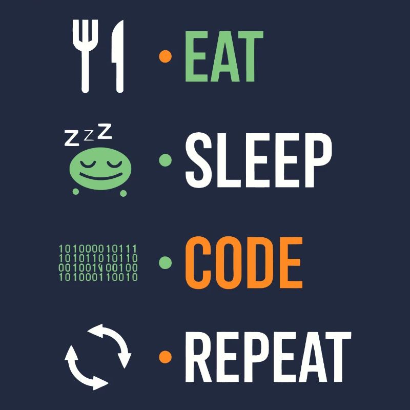 Manger, dormir, coder, répéter.