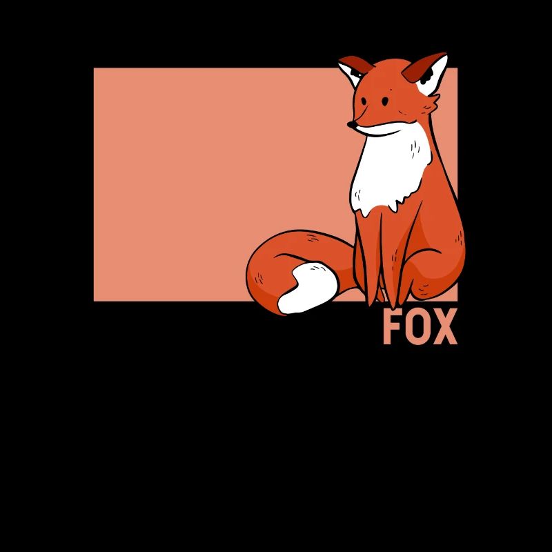 Fuchs Doodle Chinesisches Hanzi Canidae Caninae Rotfuchs