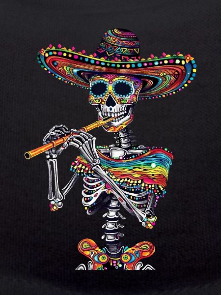 Flute Mexican Skeleton