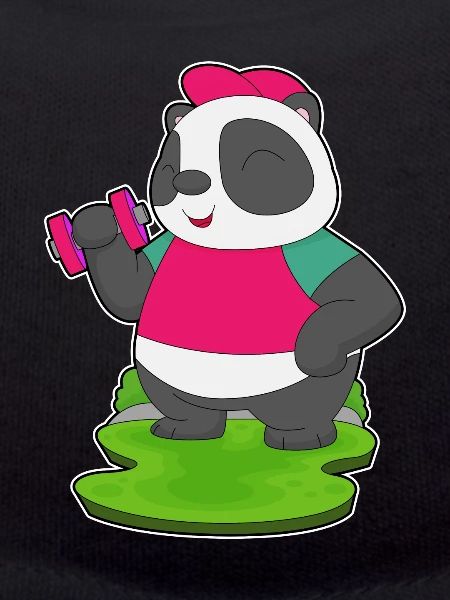 Panda Bodybuilder Dumbbell Bodybuilding
