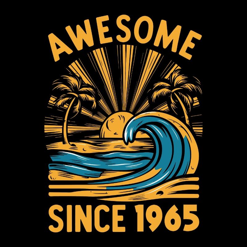 Awesome Since 1965 Geburtstag Strand