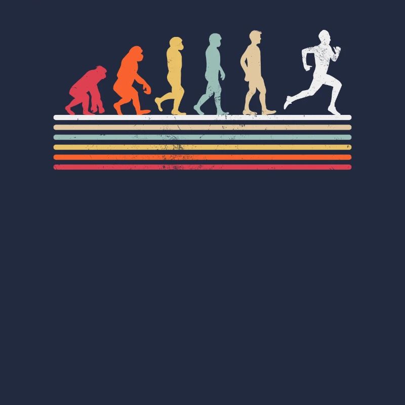 Running Evolution Retro Runner Marathoner Funny