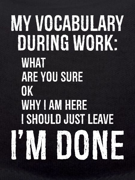 my vocabulary during work