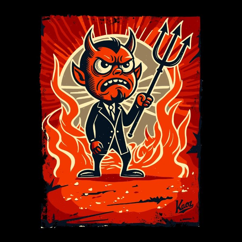 Petit Satan en colère gérant de l’enfer