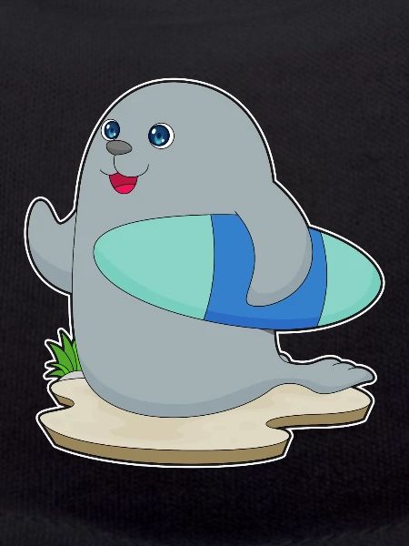 Seal Surfing Surfboard Summer