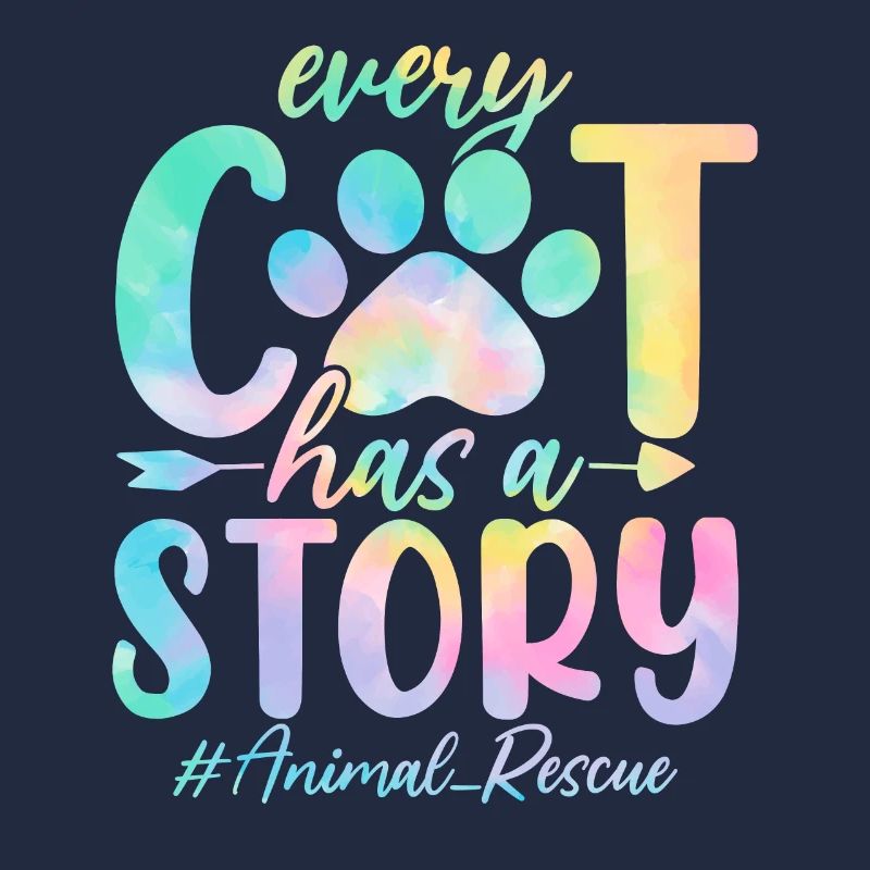Every Cat Has A Story Funny Cat Tie Dye Kitten