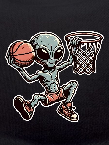 Basketball Dunking Alien