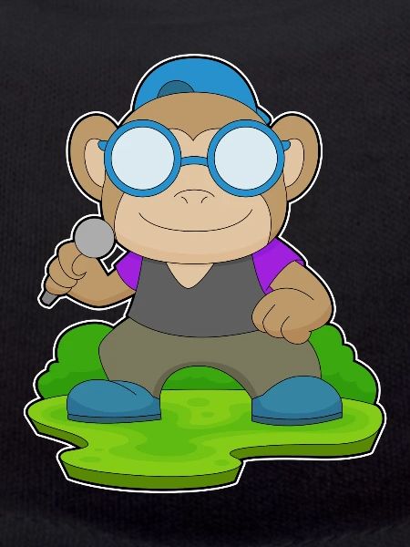 Monkey Singer Microphone Singing