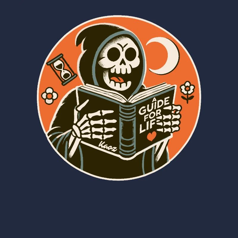 Grim Reaper lit un guide pour la vie