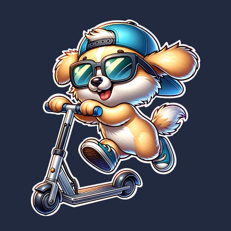 E-Scooter E-Roller Hund Scooter