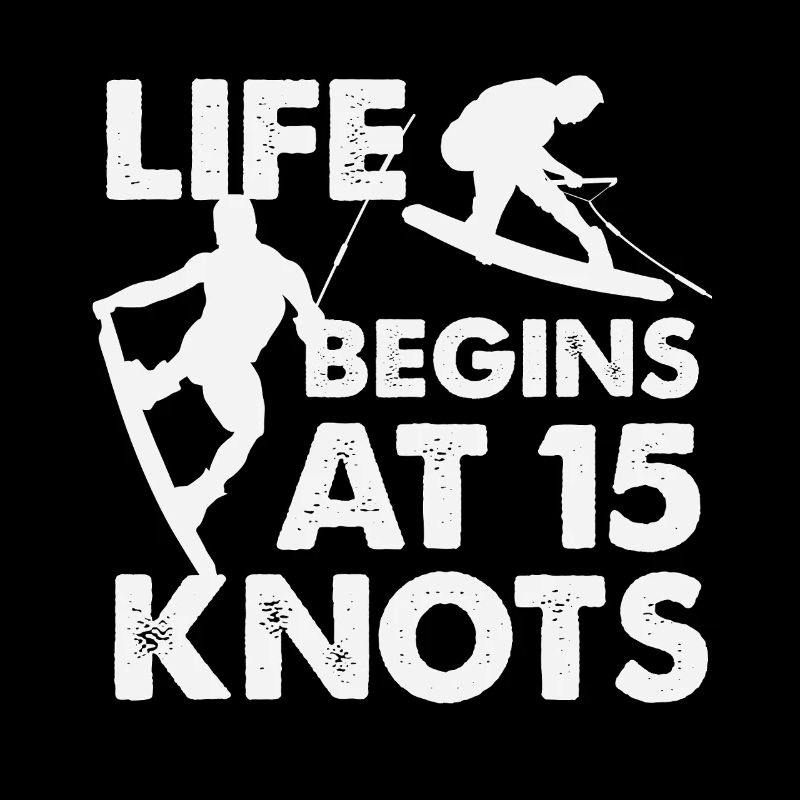 La vie commence à 15 nœuds Kiteboard Surf