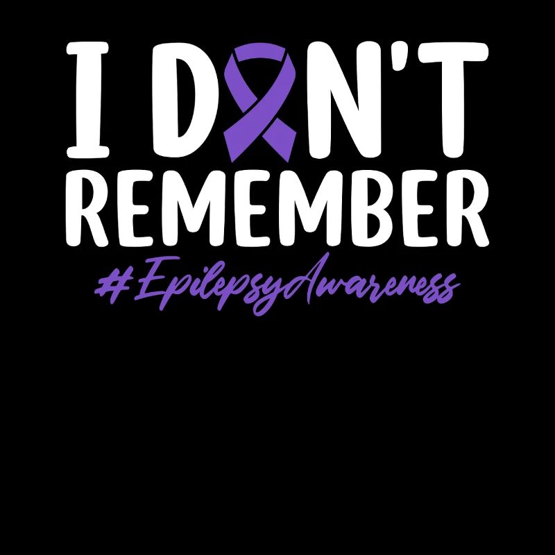 I Dont Remember Funny Purple Ribbon Epilepsy