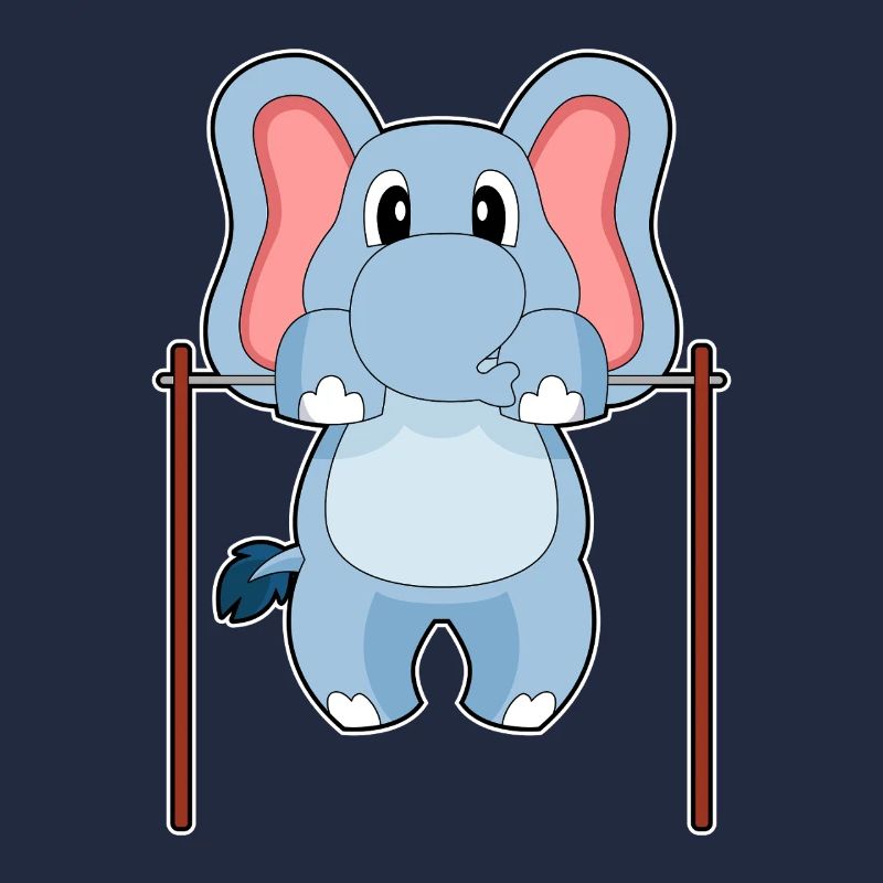 Eléphant Bodybuilder Tractions Musculation