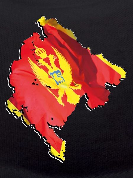 Carte du drapeau du Monténégro