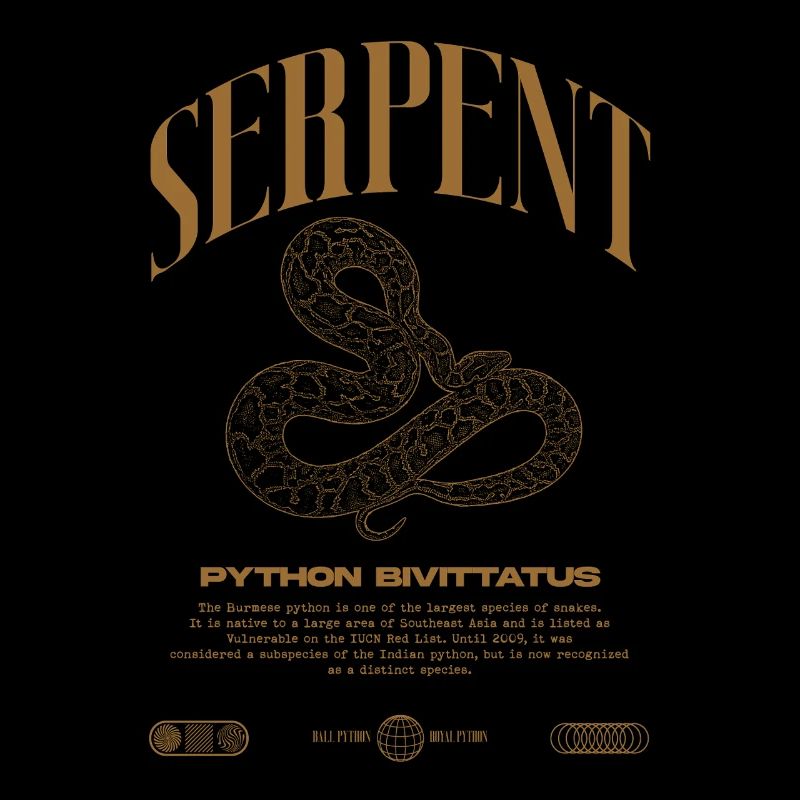 Burmesische Python Moderne Reptilienhalter Streetwear