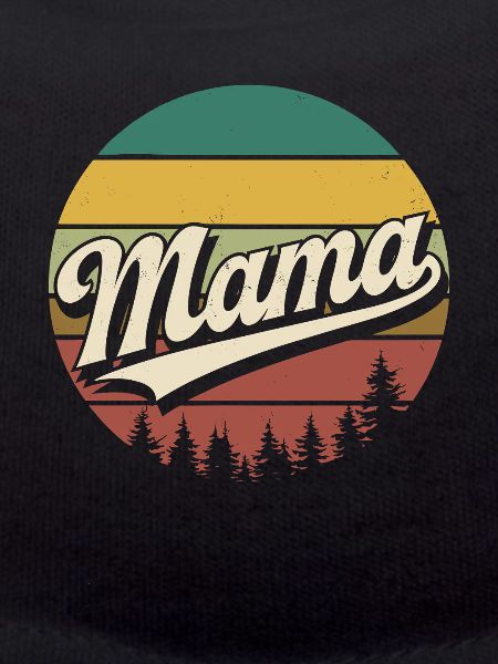 Mama Retro Sunset Logo