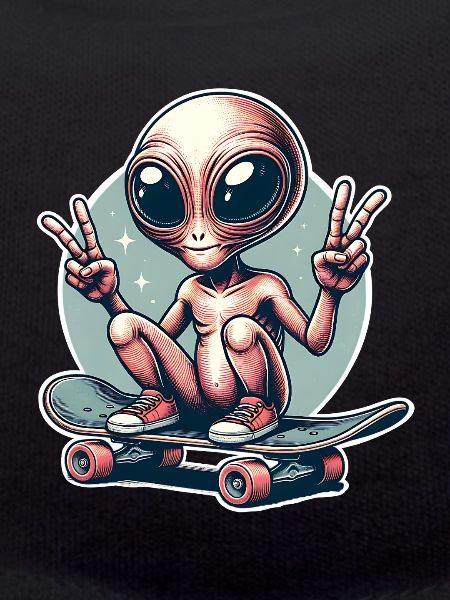 Alien Skateboard Skater Skate