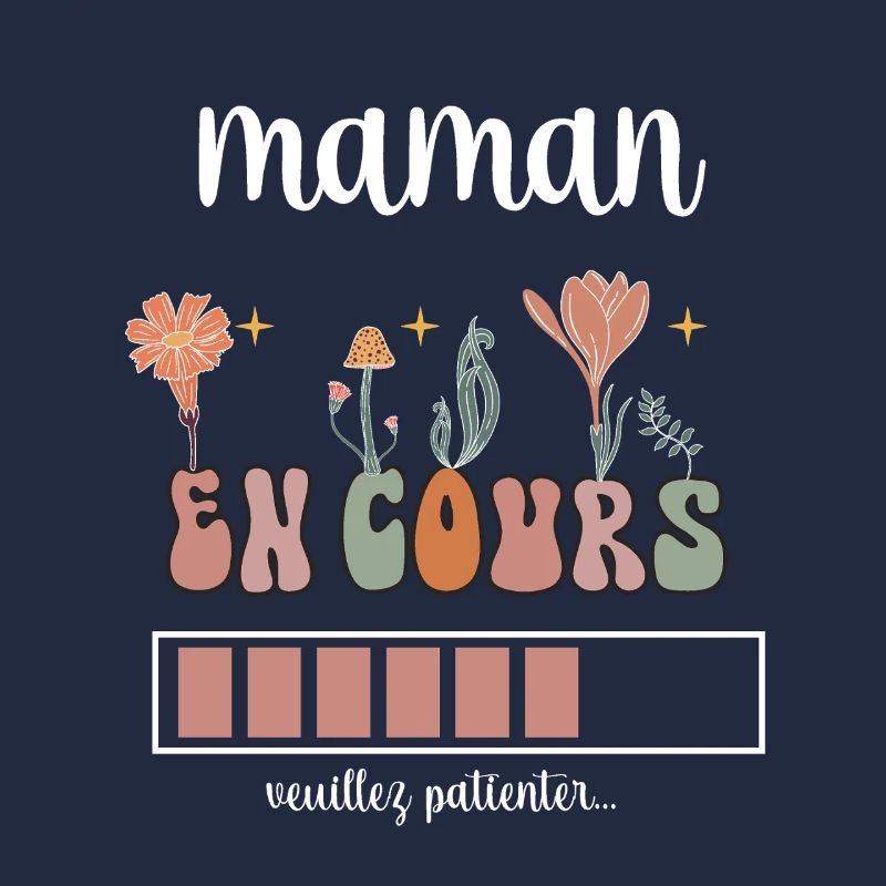 maman en cours boho bohème fleurs cadeau mère