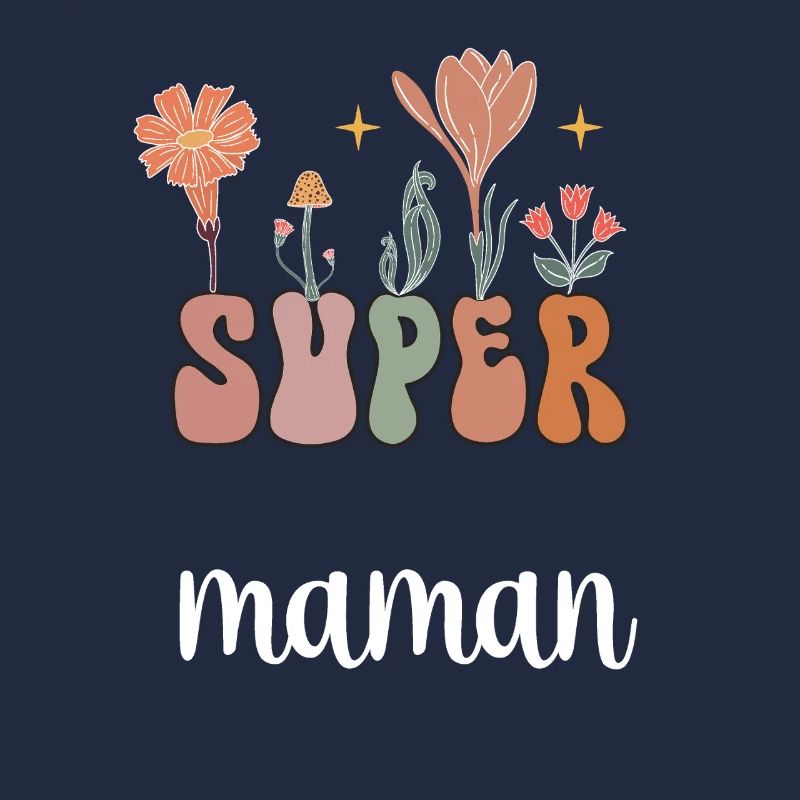 Super Mom Boho Bohemian Blumen Mutter Geschenk