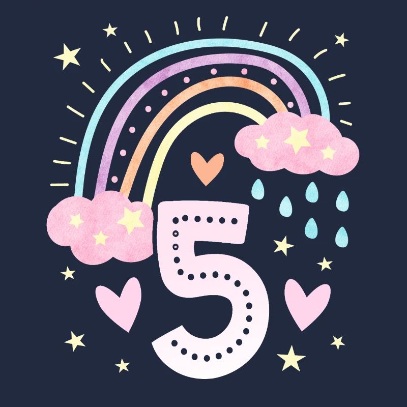 Geburtstag 5 Mädchen Regenbogen Fee Fünfter 5