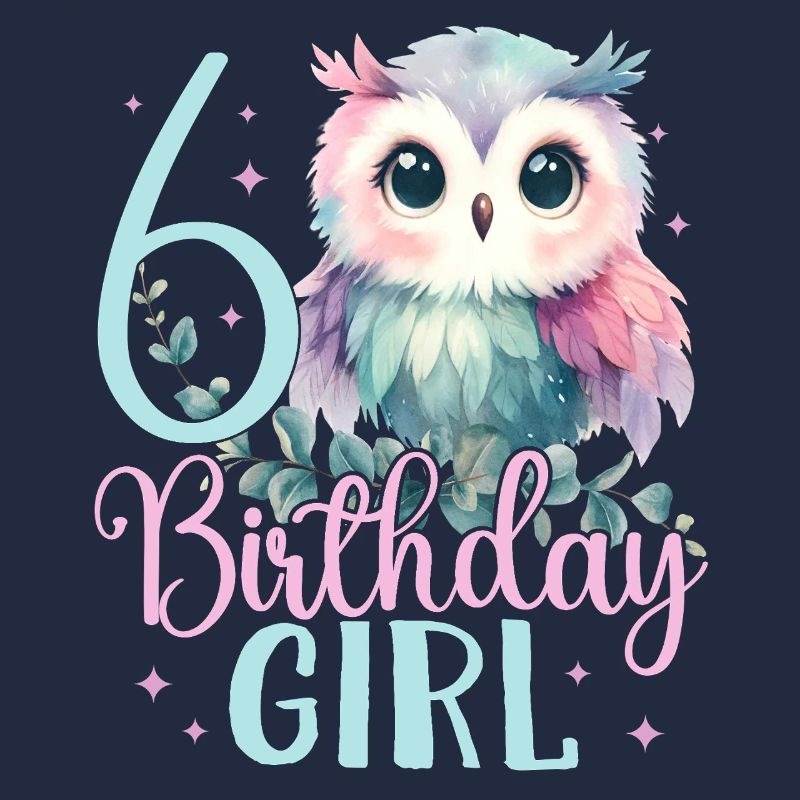 Geburtstag 6 Eule Sechster Geburtstag Mädchen 6