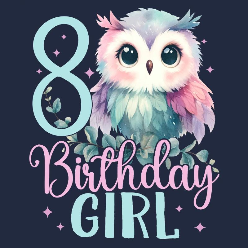 Geburtstag 8 Eule Achter Geburtstag Mädchen 8