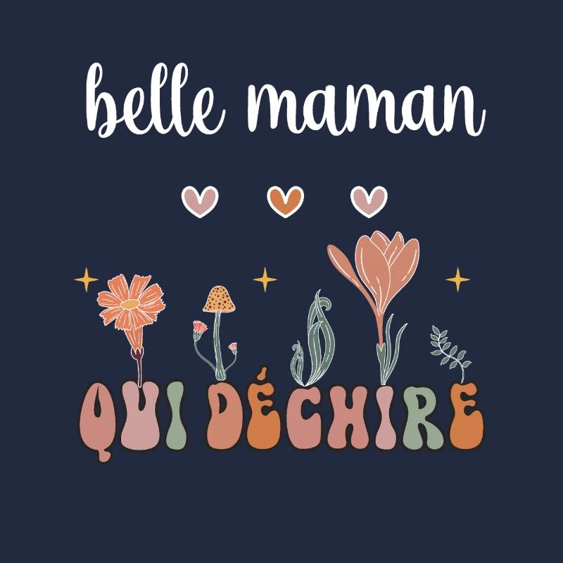 Schöne Mutter reißt Boho-Bohème-Blumen